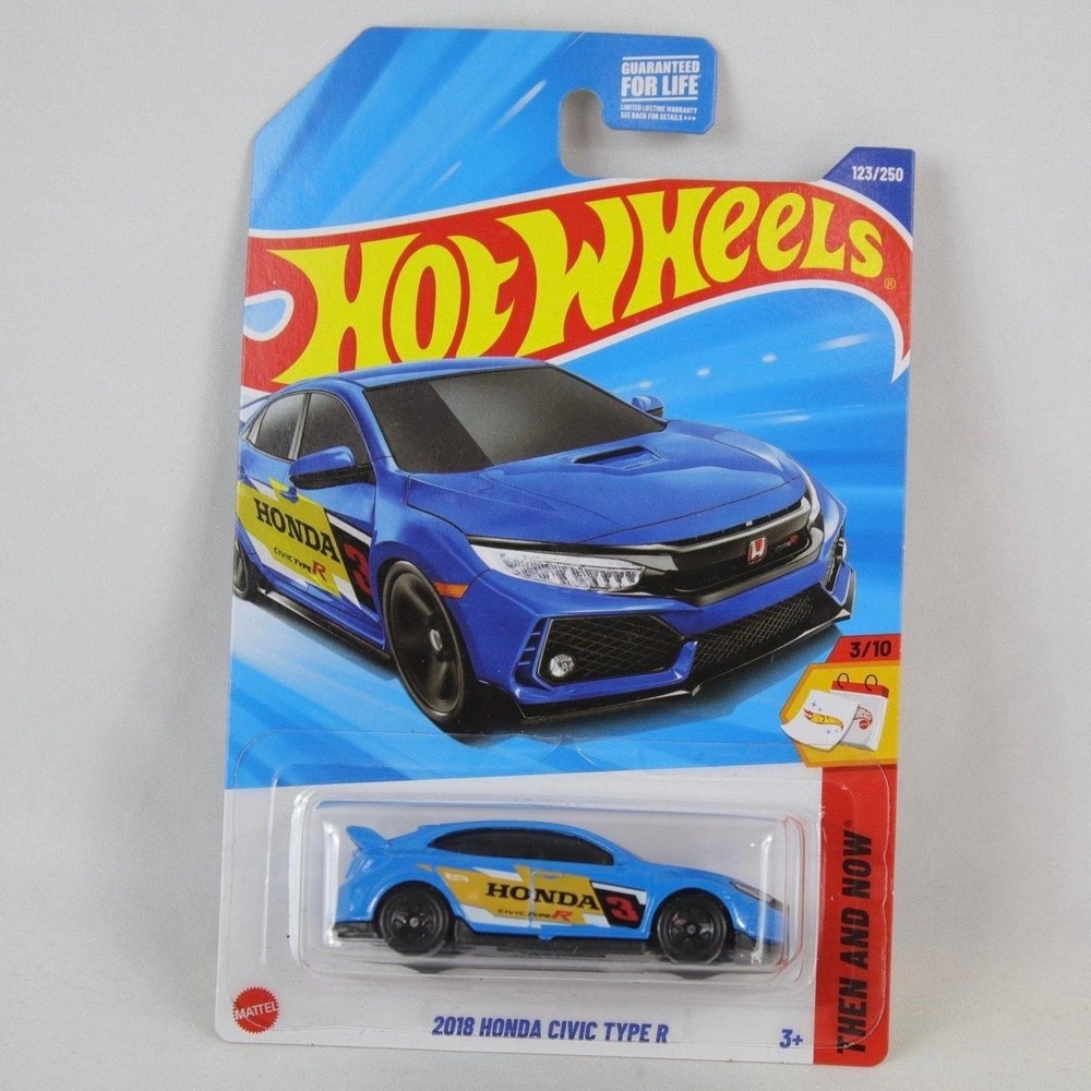 Hot Wheels Blue 2018 Honda Civic Type R Toy Car -‎ NEW